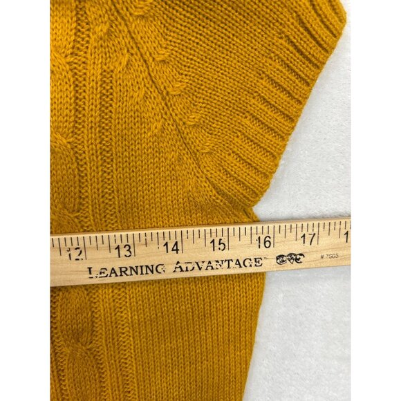 F&F Dress Womens Small Gold Mustard Yellow Sweater Hooded Knit Mini Dress‎ - Picture 6 of 9